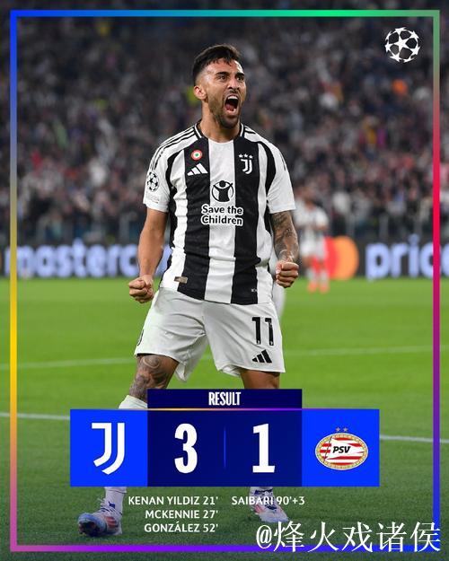 欧冠-伊尔迪兹惊艳世界波 尤文3-1力克埃因霍温迎来开门红